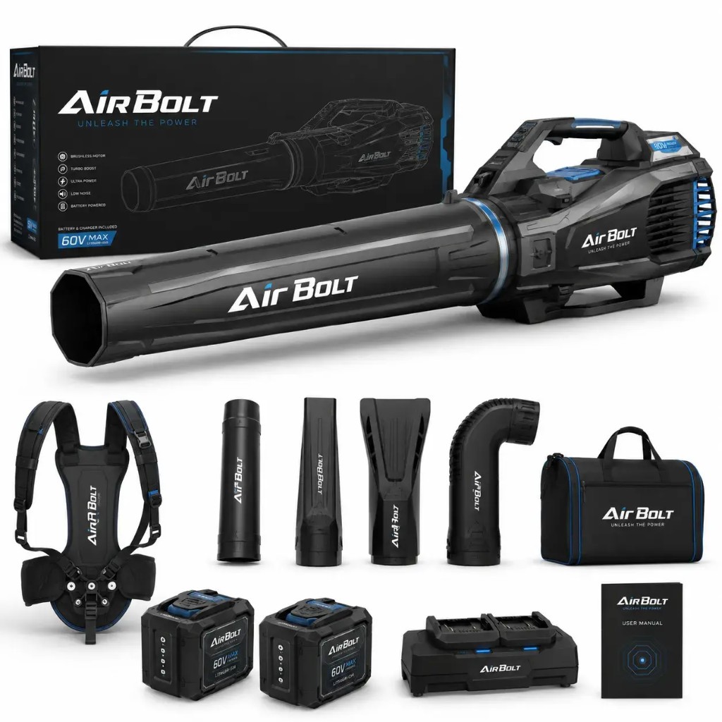 AirBolt — soffiatore a batteria 3in1