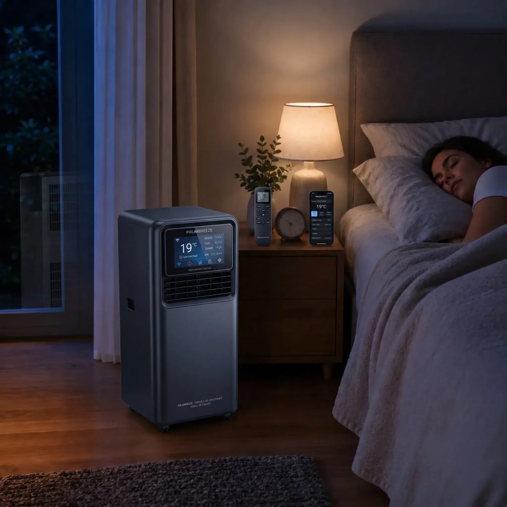 PolarBreeze™ in camera da letto — modalità notturna silenziosa